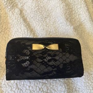 Victoria's Secret Black and Gold Lace Wristlet
